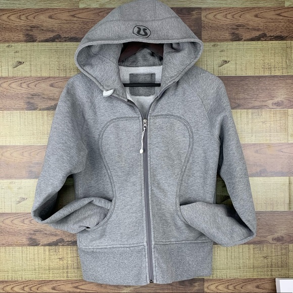 Lululemon grey Scuba Hoodie in light grey VGUC